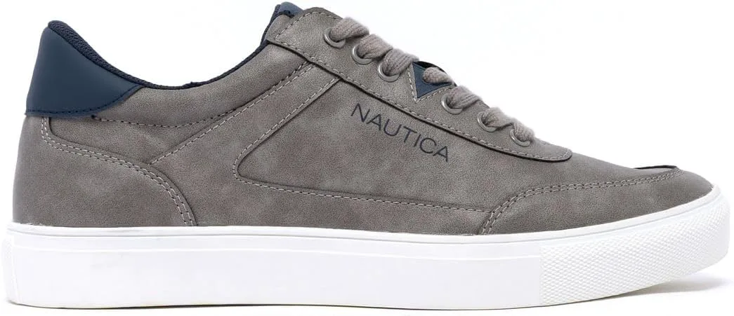 Мужская повседневная обувь Nautica, классические низкие лоферы на шнуровке, модные кроссовки - в стандартных и широких размерах, серый — фото 2