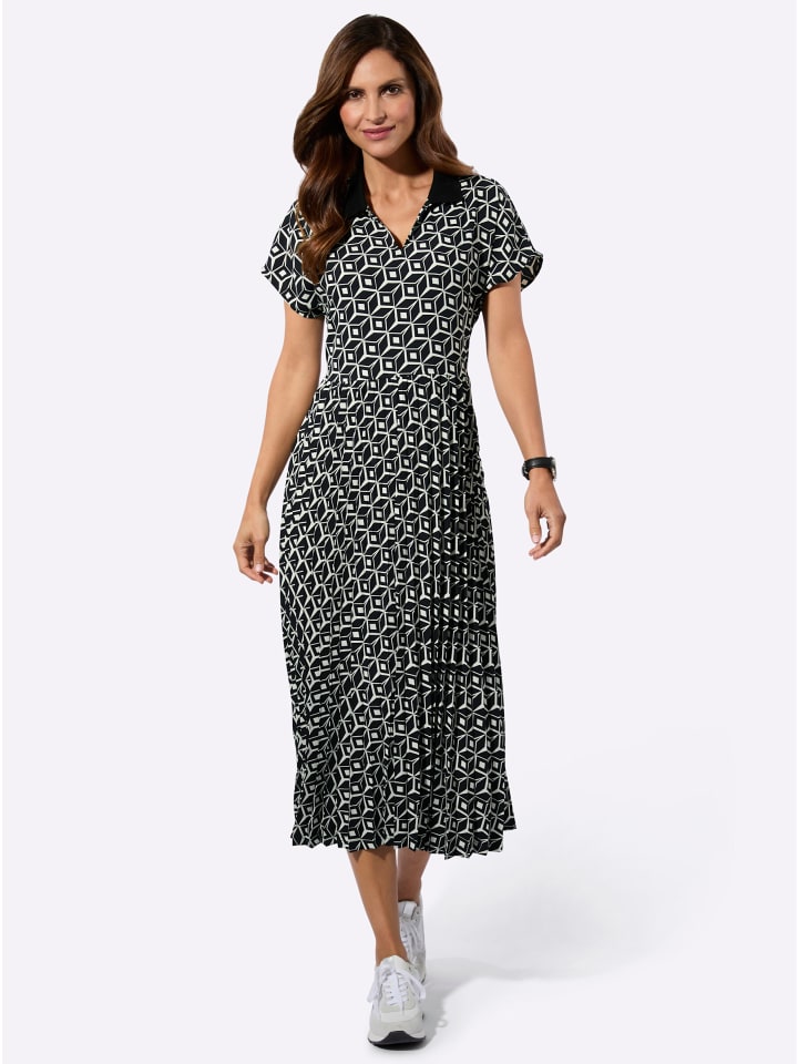 

Платье с принтом черного и шампанского цветов WITT WEIDEN