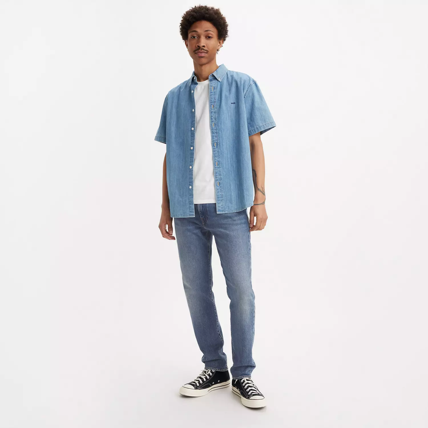

Мужские джинсы зауженного кроя 502 Levi's, цвет In Plain View - Light Wash - Stretch