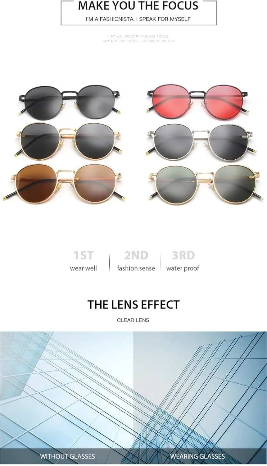 

Мужские солнцезащитные очки с металлической круглой оправой для покупок, вождения, отдыха, а также женские солнцезащитные очки для активного отдыха Generic, Green