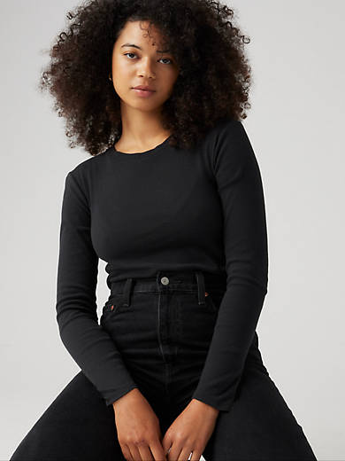 

Футболка Essential с длинным рукавом Levi's, цвет Caviar - Black