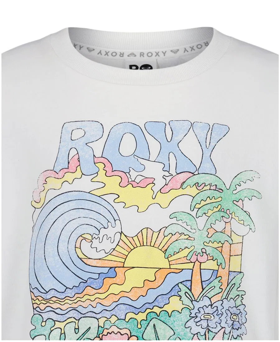 Детская толстовка оверсайз с круглым вырезом для девочек 7-16 лет Roxy — фото 4