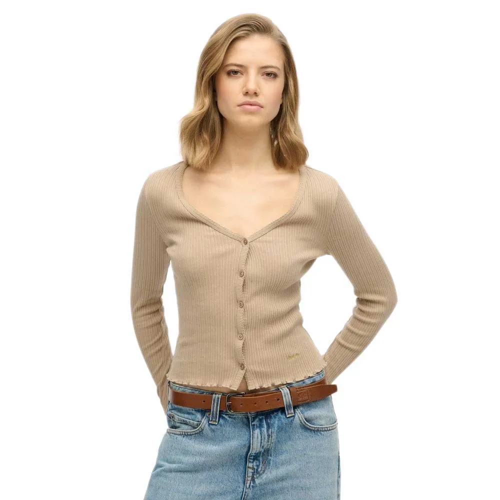 

Лонгслив Superdry Essential, бежевый