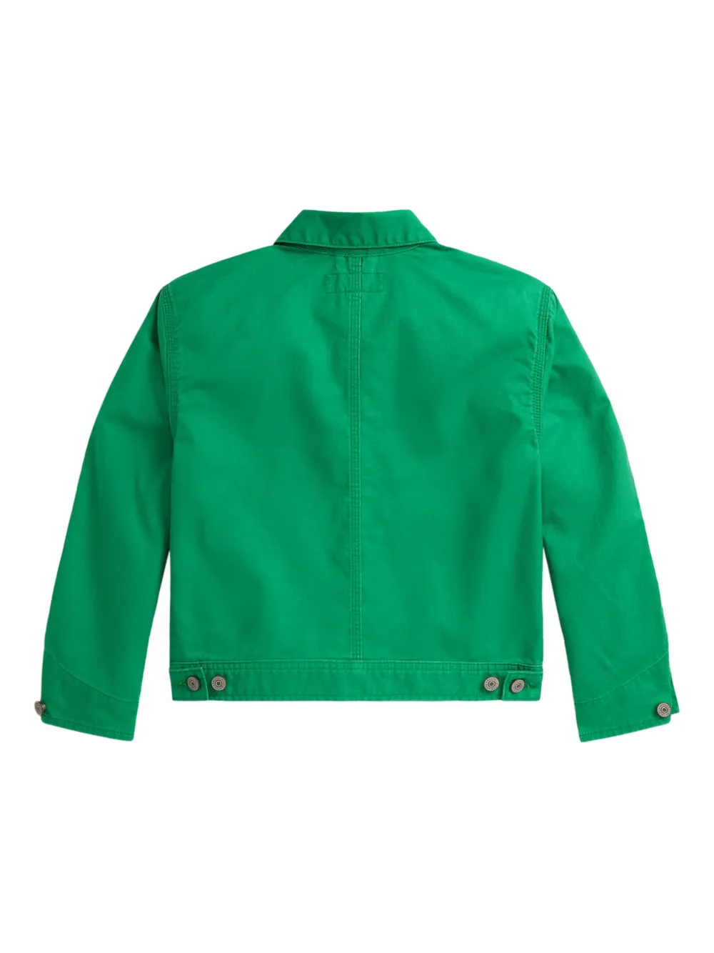 Джинсовая куртка на пуговицах Polo Ralph Lauren Kids, зеленый — фото 2