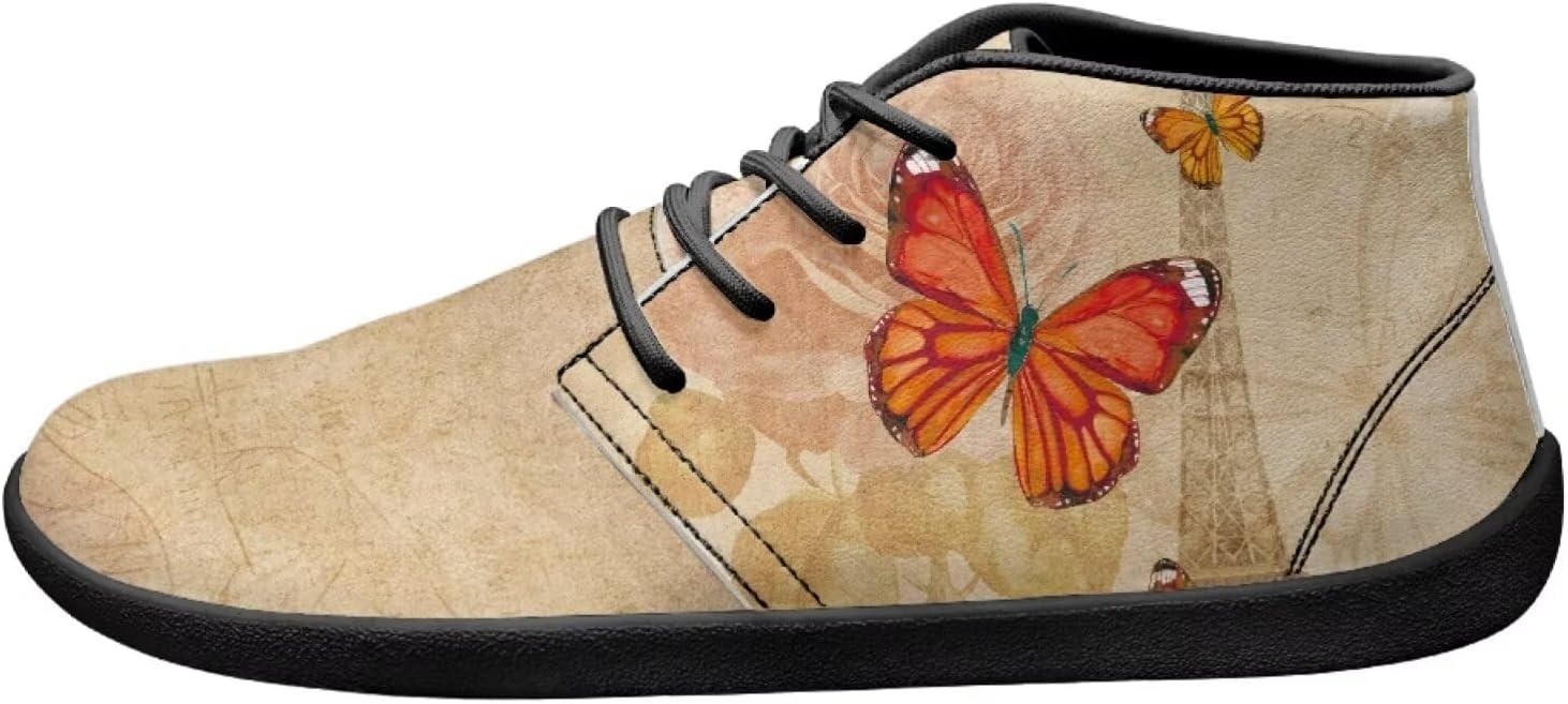 

Кроссовки с принтом бабочки для ходьбы Легкие кроссовки для прогулок, тенниса, походов и работы на щиколотку для мужчин и женщин Ecaestolph, оранжевый/золотой