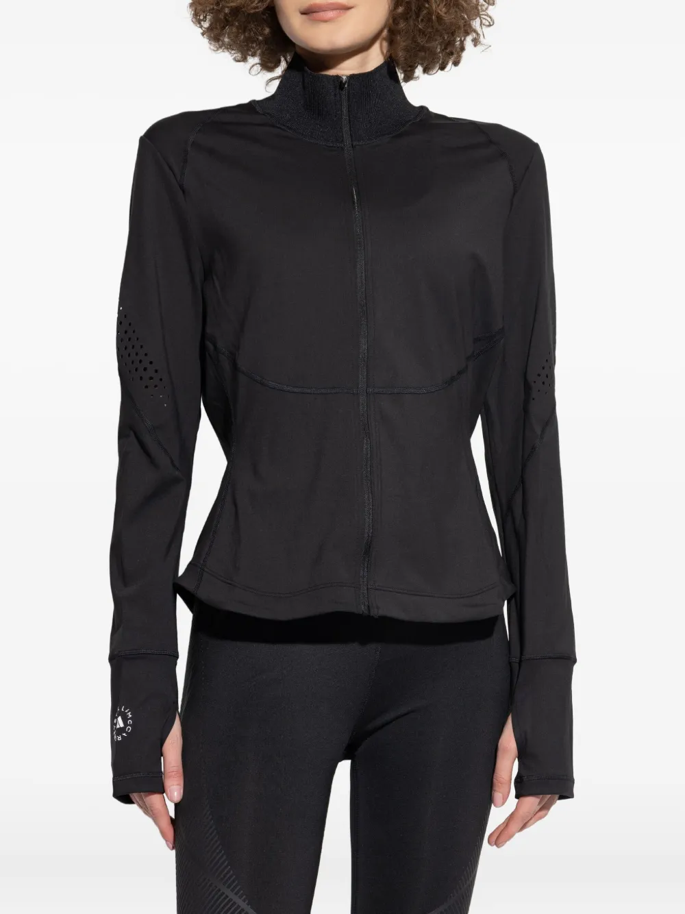 Куртка на молнии с вырезами Adidas By Stella Mccartney, черный — фото 3