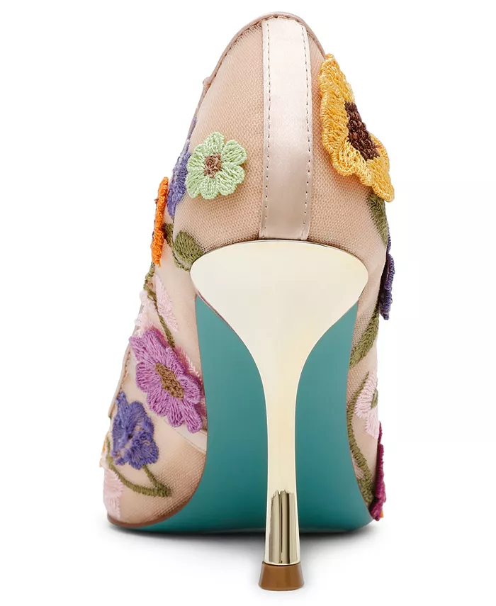Женские туфли-лодочки Aimey с цветочными аппликациями из сетки Betsey Johnson, мультиколор — фото 3