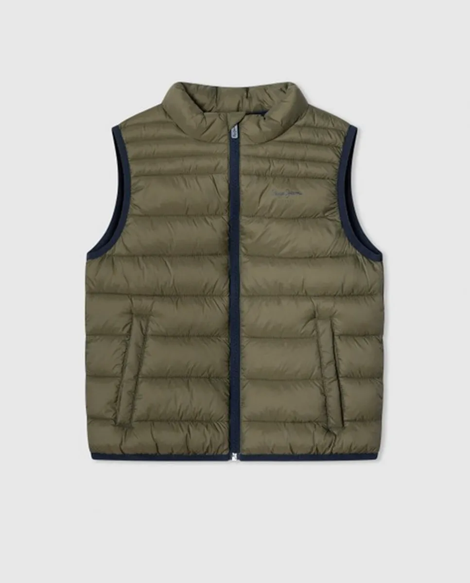 

Детский стеганый жилет Ahron Pepe Jeans, военный зеленый