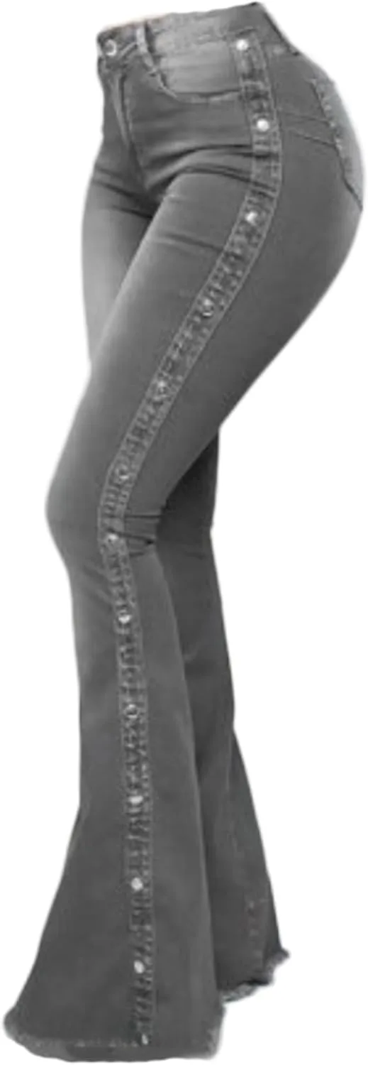 

Женские джинсы Andongnywell Bootcut с высокой посадкой и эффектом подтяжки ягодиц