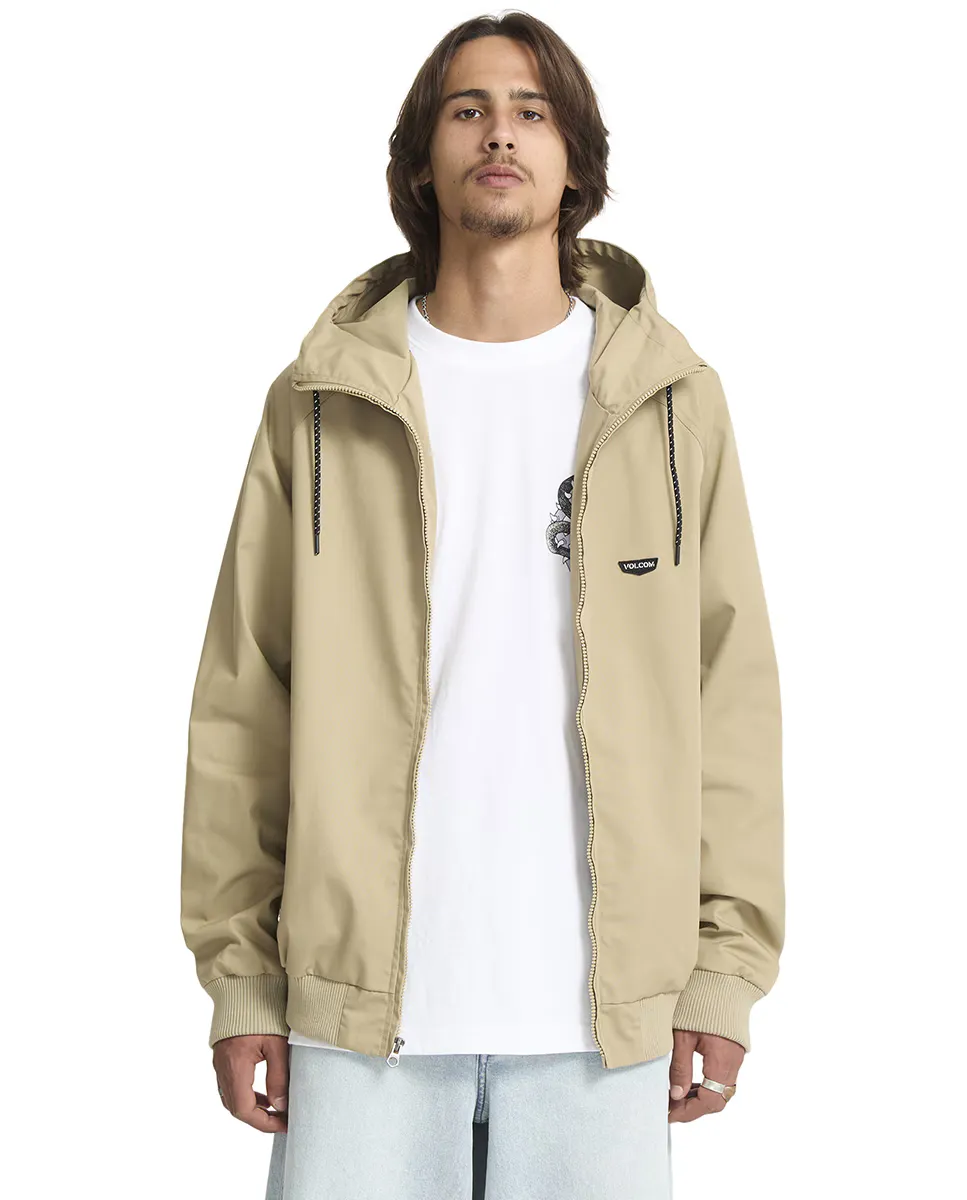 

Мужская коричневая куртка на молнии Volcom, цвет Caqui