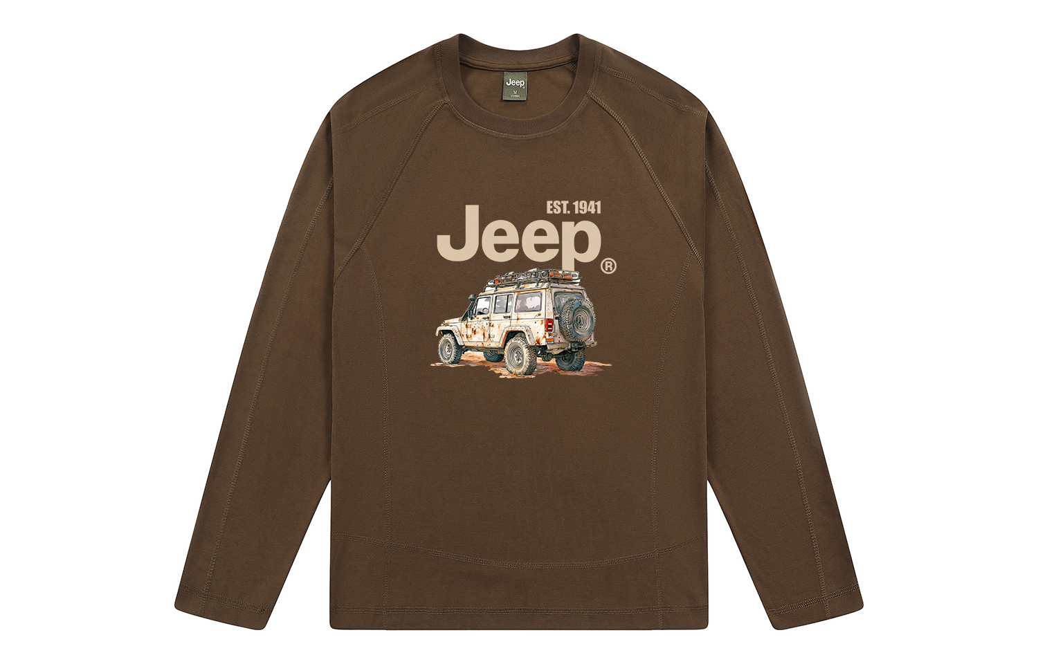 

Футболка Unisex Crew Neck Moderate Heavyweight Jeep, coffee