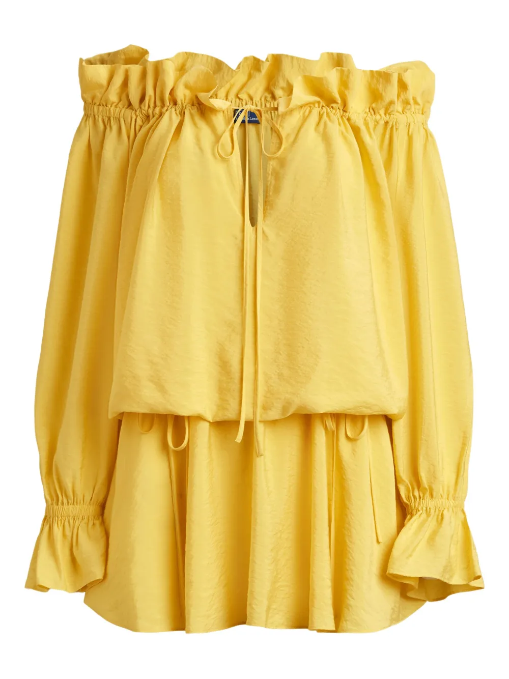 

Платье с длинными рукавами и оборками Polo Ralph Lauren, желтый