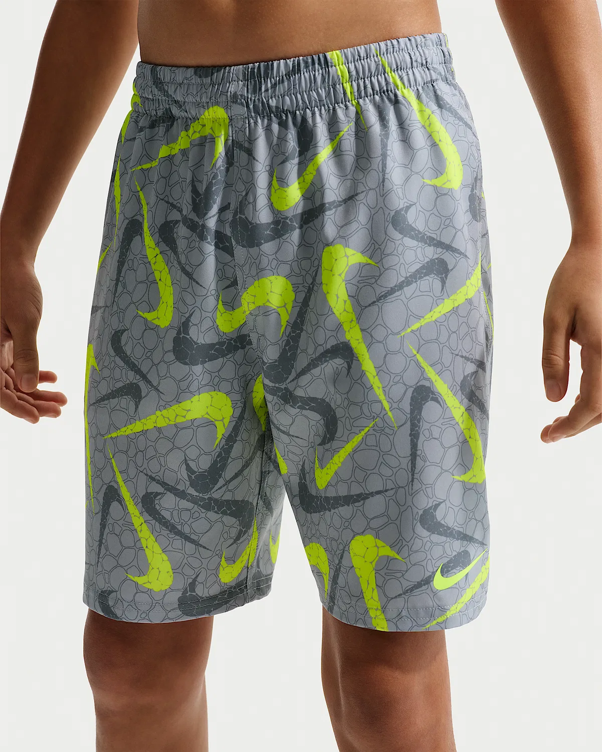 Детские (мальчиковые) плавки Nike Swim Breaker 7" с боксерской подкладкой, Wolf Grey — фото 2