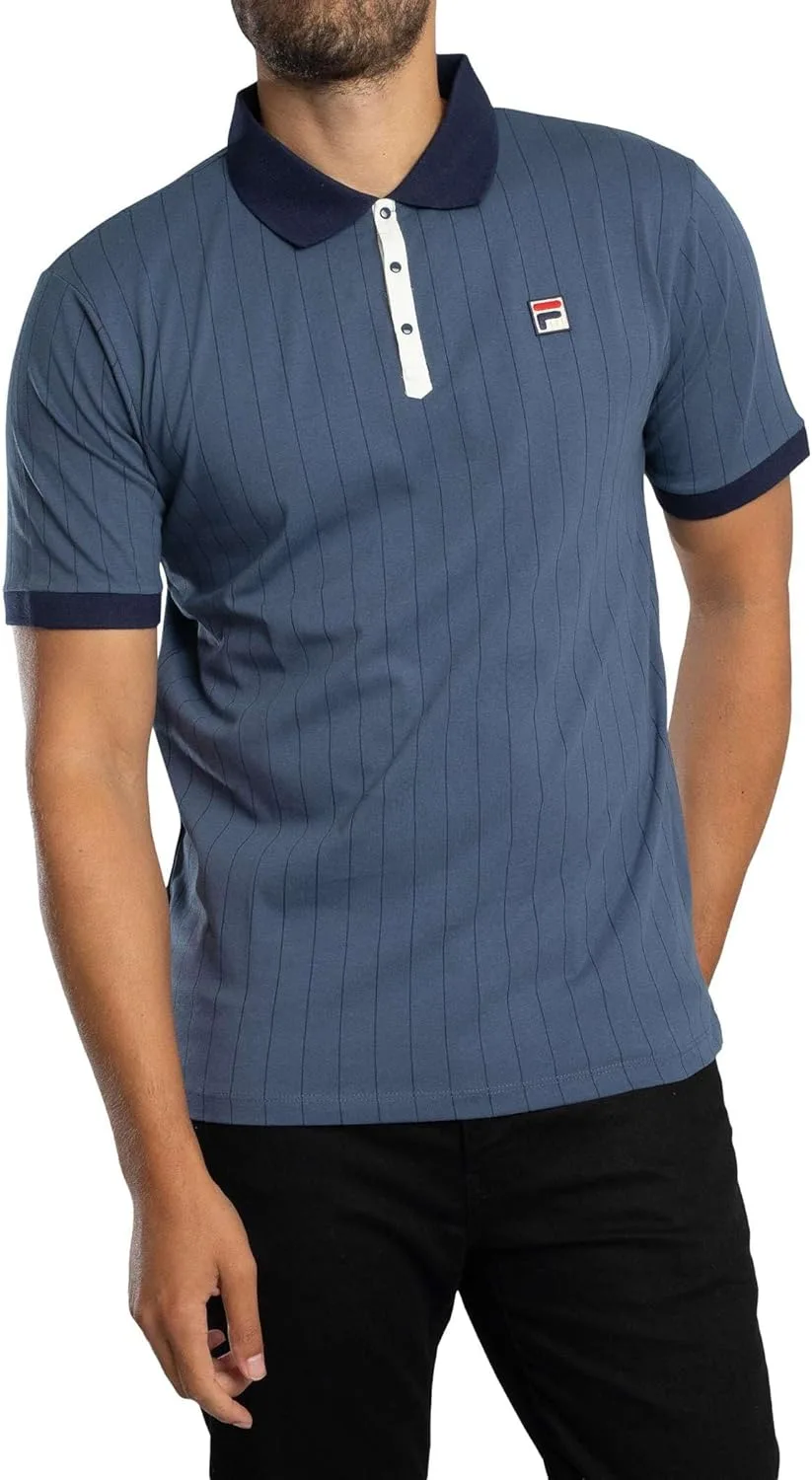 

Футболка-поло Fila Men's Polo Classique À Rayures Vintage BB1, Indigo/Gardenia/Navy