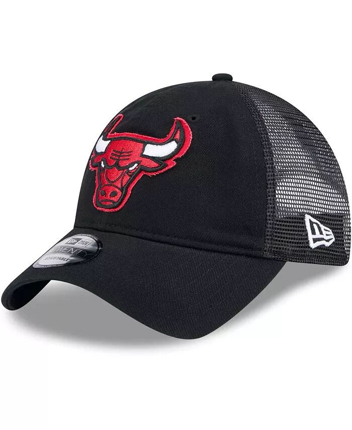 

Мужская черная регулируемая кепка Chicago Bulls Rough Edge Logo Trucker 9TWENTY New Era, черный