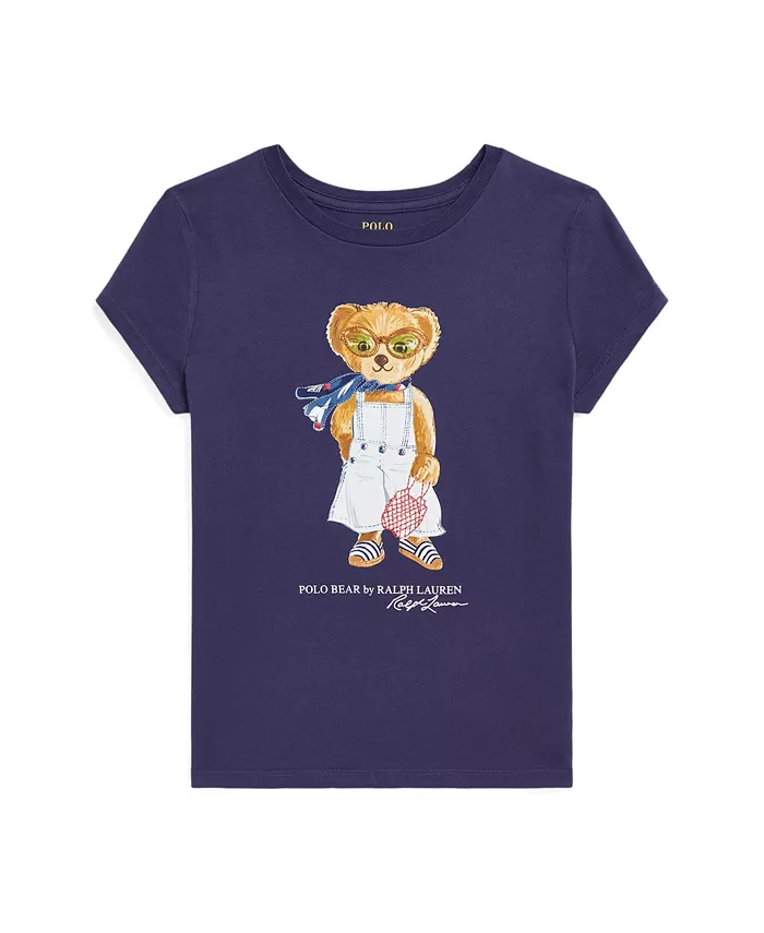 

Футболка Polo Bear для девушек больших размеров Polo Ralph Lauren, синий