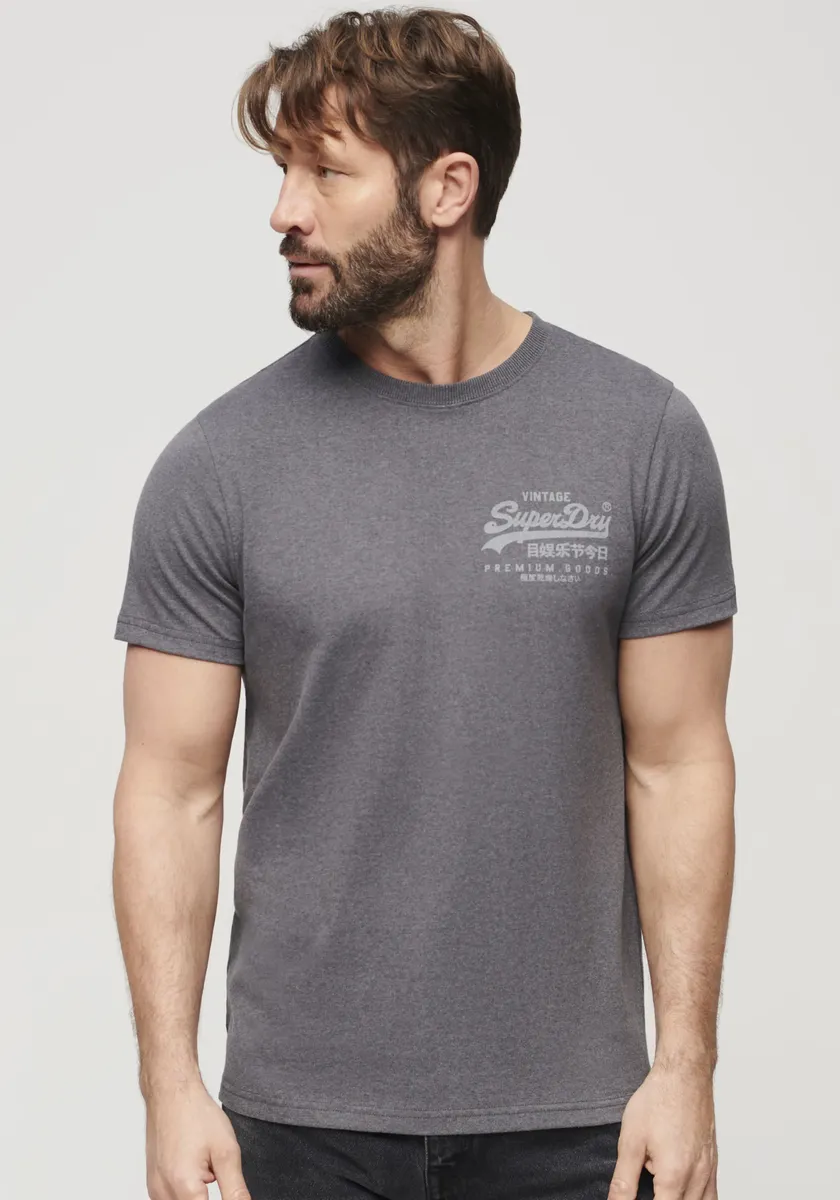 

Футболка Superdry "CLASSIC VL HERITAGE CHEST TEE", цвет Granite Grey Marl