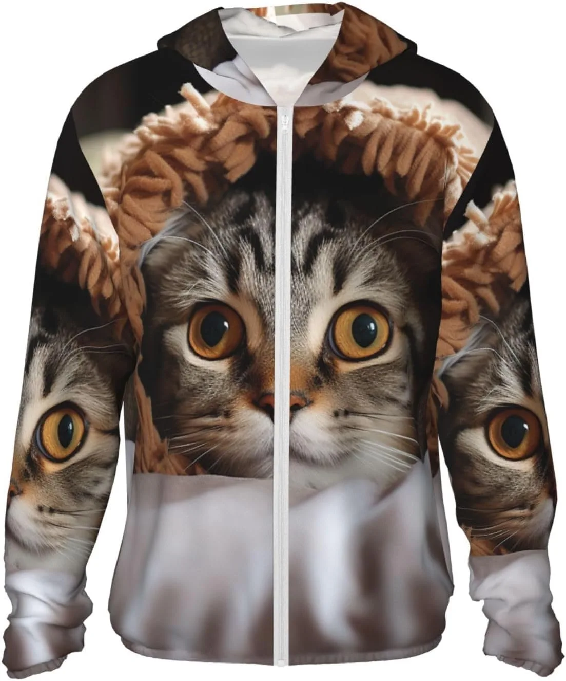 

Мужская толстовка с капюшоном UPF 50+ для защиты от солнца, с длинным рукавом и полной молнией SDTYKHJ