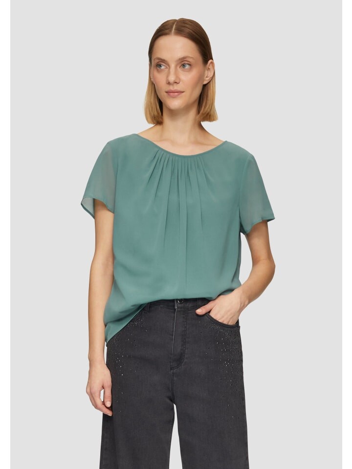 

Блуза s.Oliver BLACK LABEL Bluse kurzarm, цвет Petrol