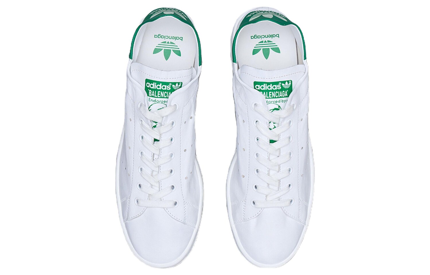 Adidas originals STAN SMITH Collection Обувь для скейтбординга унисекс, White/Green — фото 4