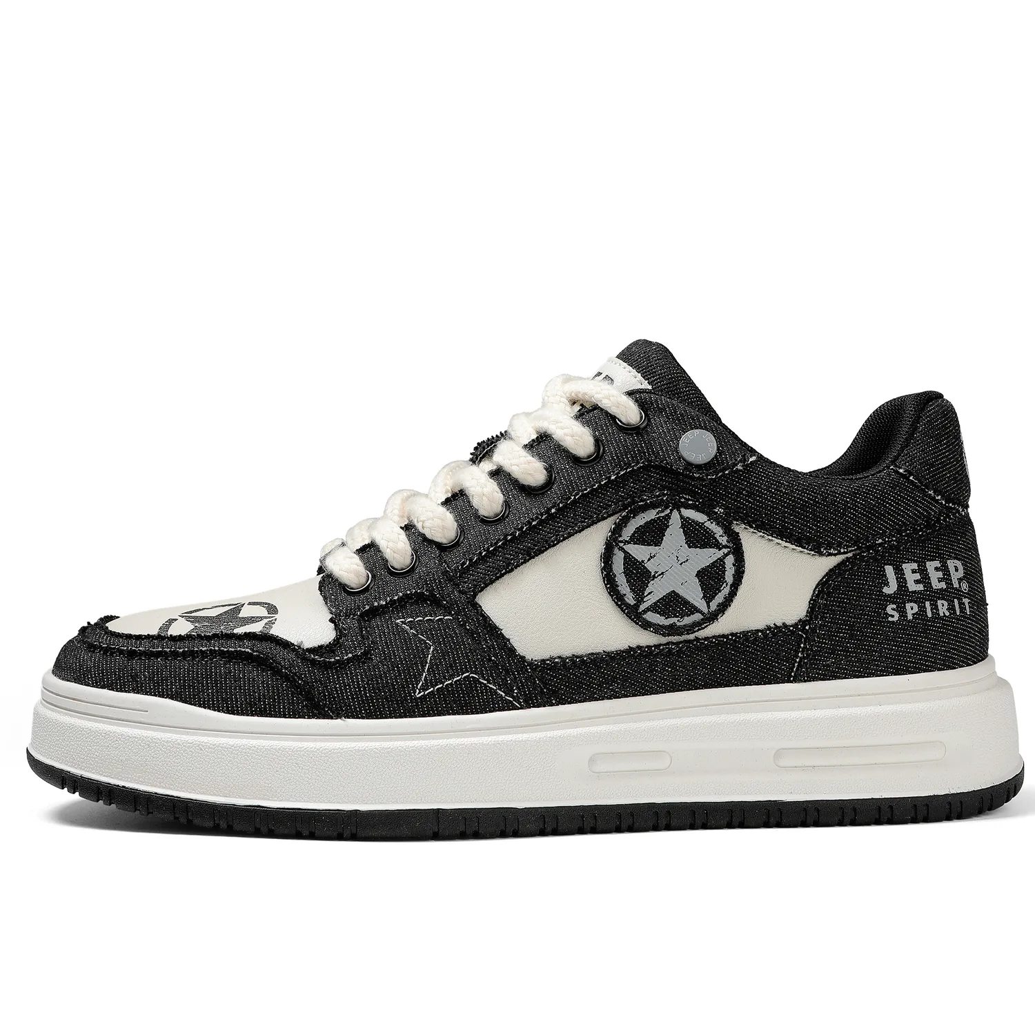 Кроссовки для скейтбординга Darth Vader Abrasion Resistant Lightweight Breathable Height Increasing Low top мужские JEEP SPIRIT, premium feel-polar белый/furious sea синий — фото 4