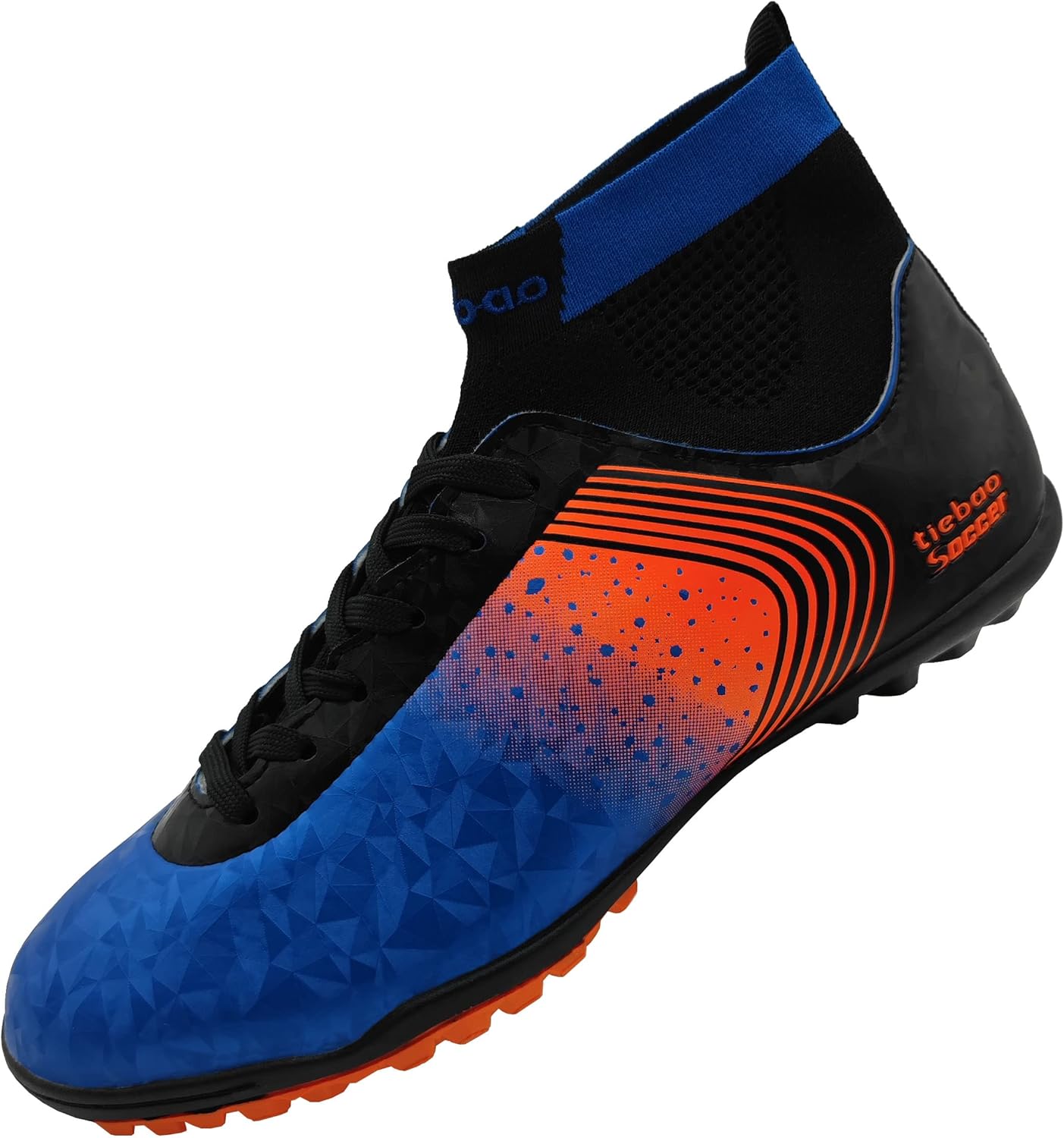 

Детские футбольные бутсы, высокие бутсы-носки для футбола, для твердого грунта, для игры на открытом воздухе, спортивные мужские бутсы Tiebaoganar, синий