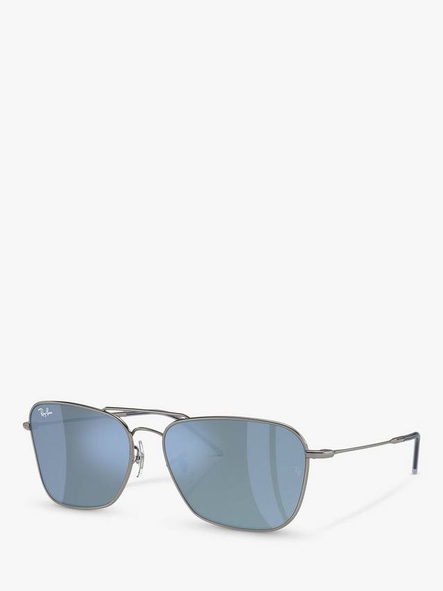 

Солнцезащитные очки-авиаторы rbr0102s унисекс caravan reverse Ray-Ban, цвет Gunmetal/Mirror Blue