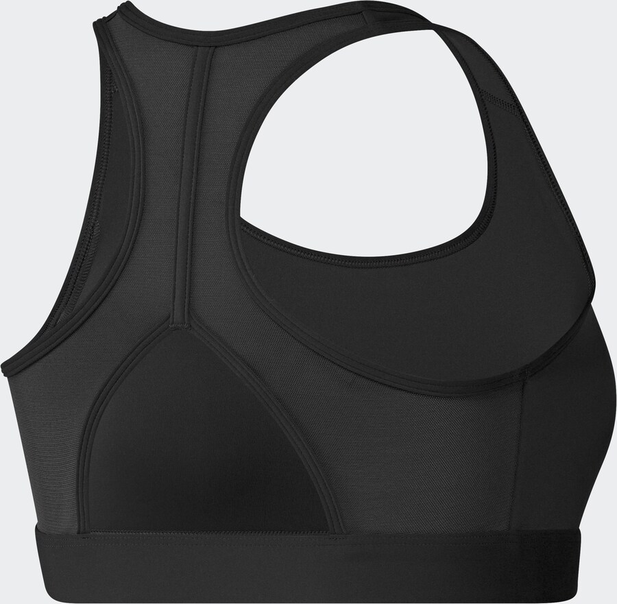 Спортивный бюстгальтер без косточек ADIDAS PERFORMANCE POWER REACT, черный — фото 3