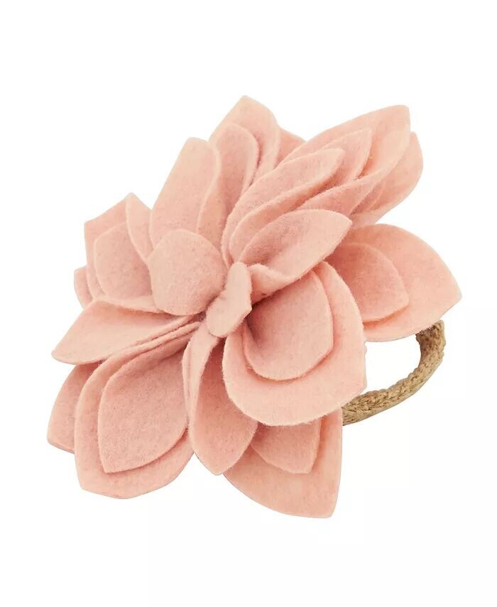 

Набор колец для салфеток Felt Blossom, 4 шт Saro Lifestyle, красный