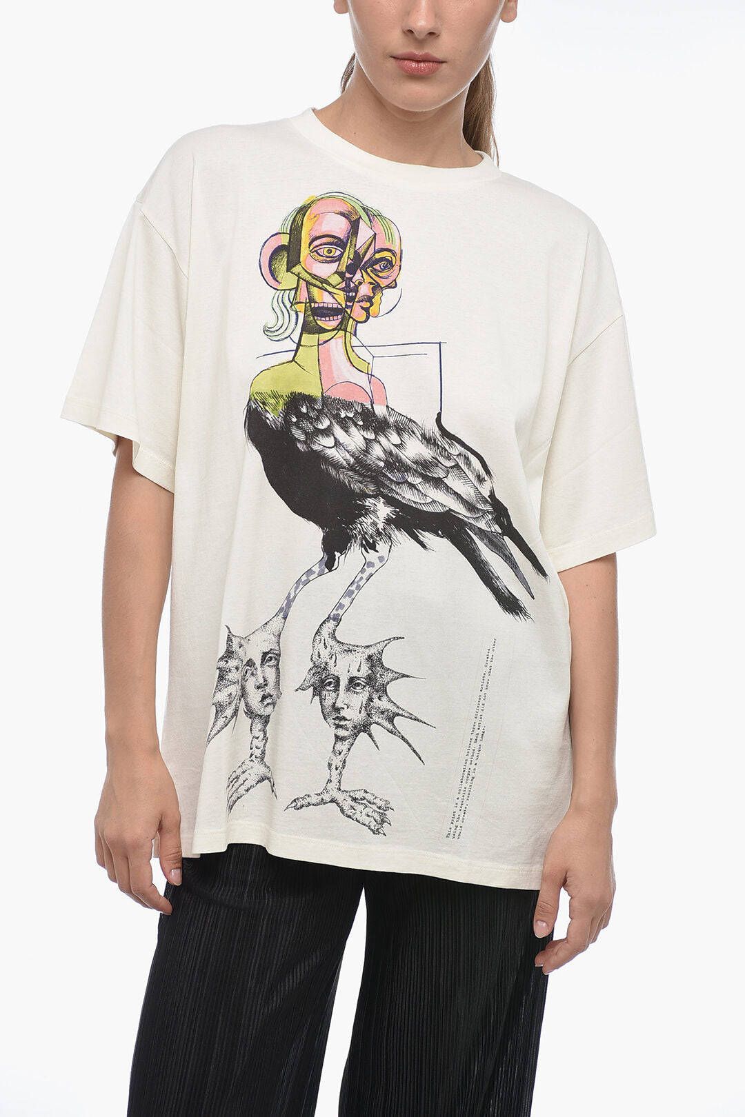 

Футболка Maison Margiela MM6 с круглым вырезом и принтом OFF WHITE