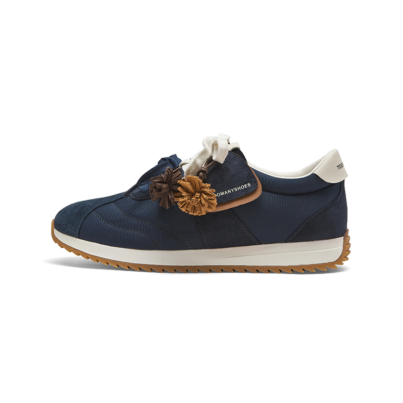 

TOOMANYSHOES Кеды с принтом молочного чая с шариками мужские тёмно-синие, цвет Dark Blue