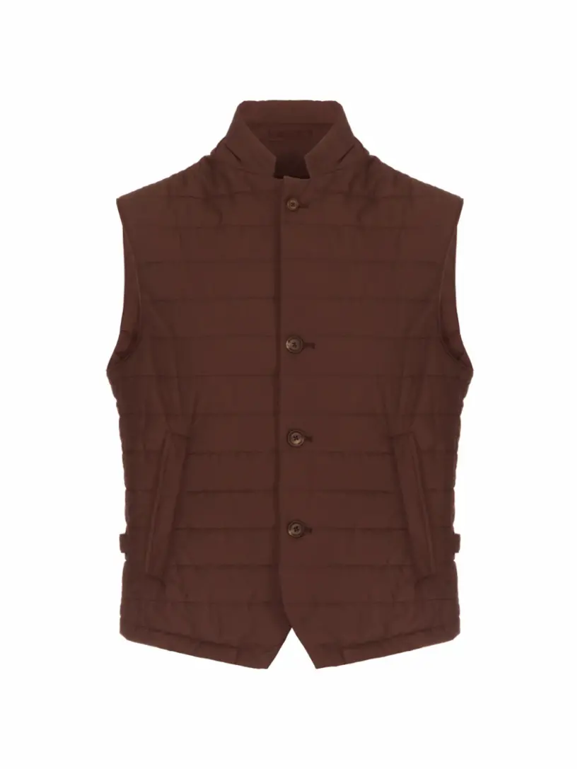 

Стеганый жилет на пуговицах Eleventy, бордовый