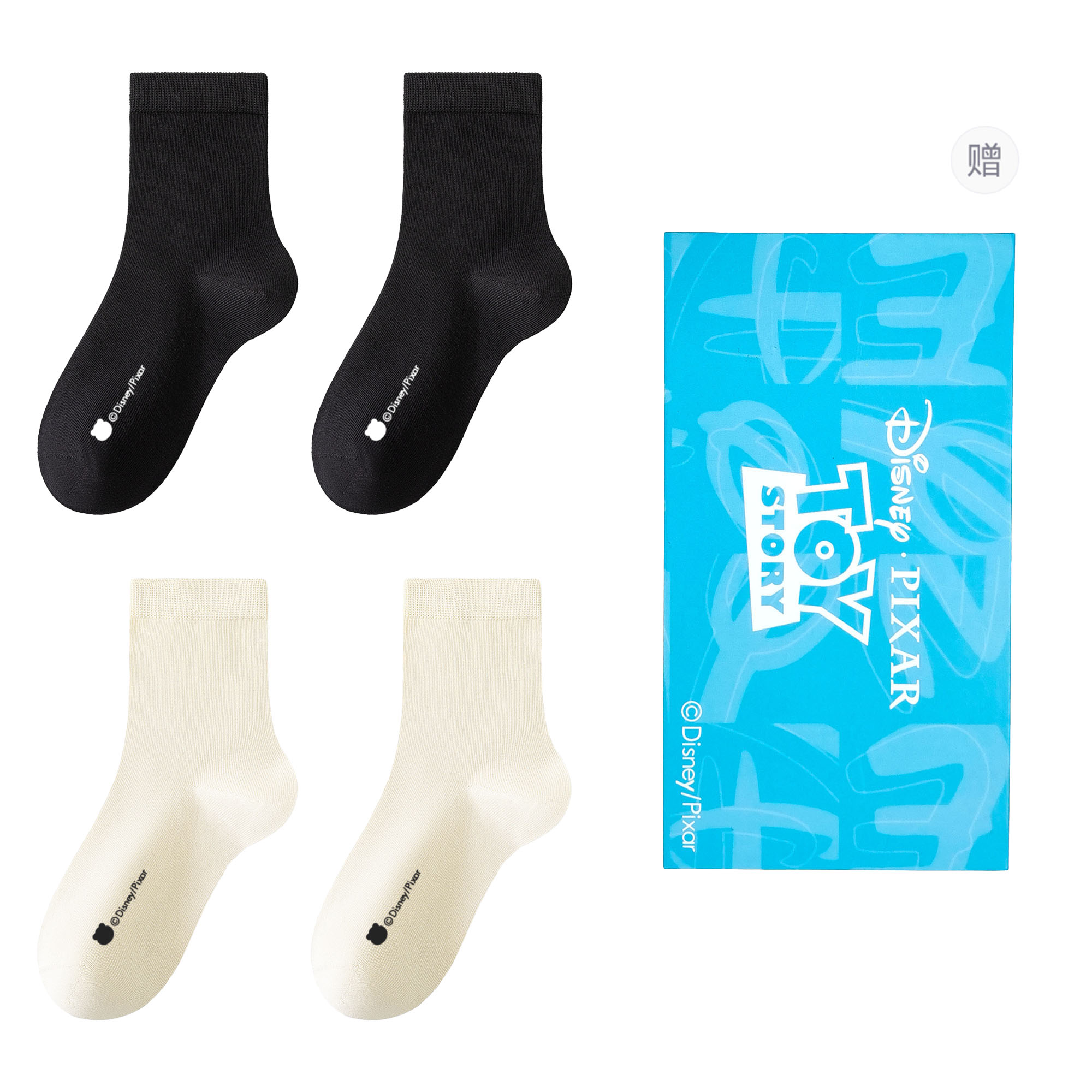 

Женские носки Crew 4 пары Disney, черный/бежевый