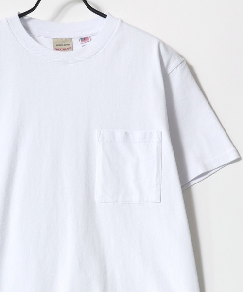 

Футболка из хлопка, с карманом, круглым вырезом и коротким рукавом Goodwear USA, темно-зеленый