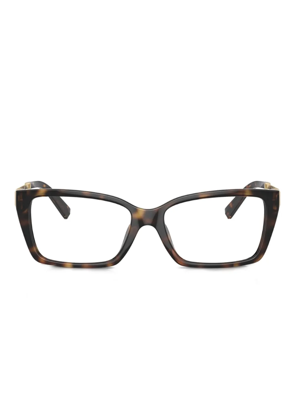 

Очки в прямоугольной оправе черепаховой расцветки Tiffany & Co, коричневый