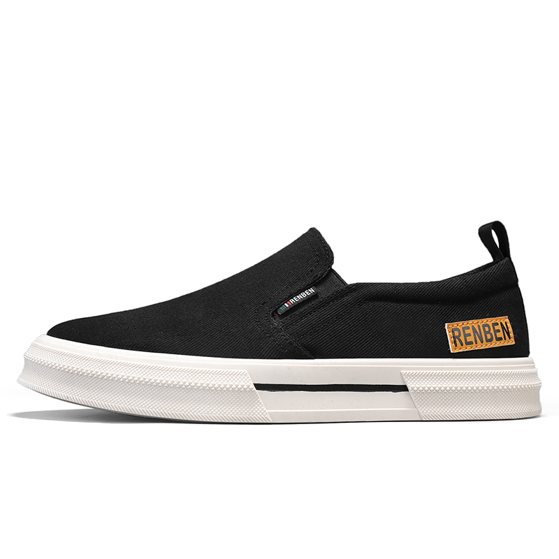 

RENBEN Дышащие и легкие мужские низкие кеды из холста зеленого цвета, цвет Green