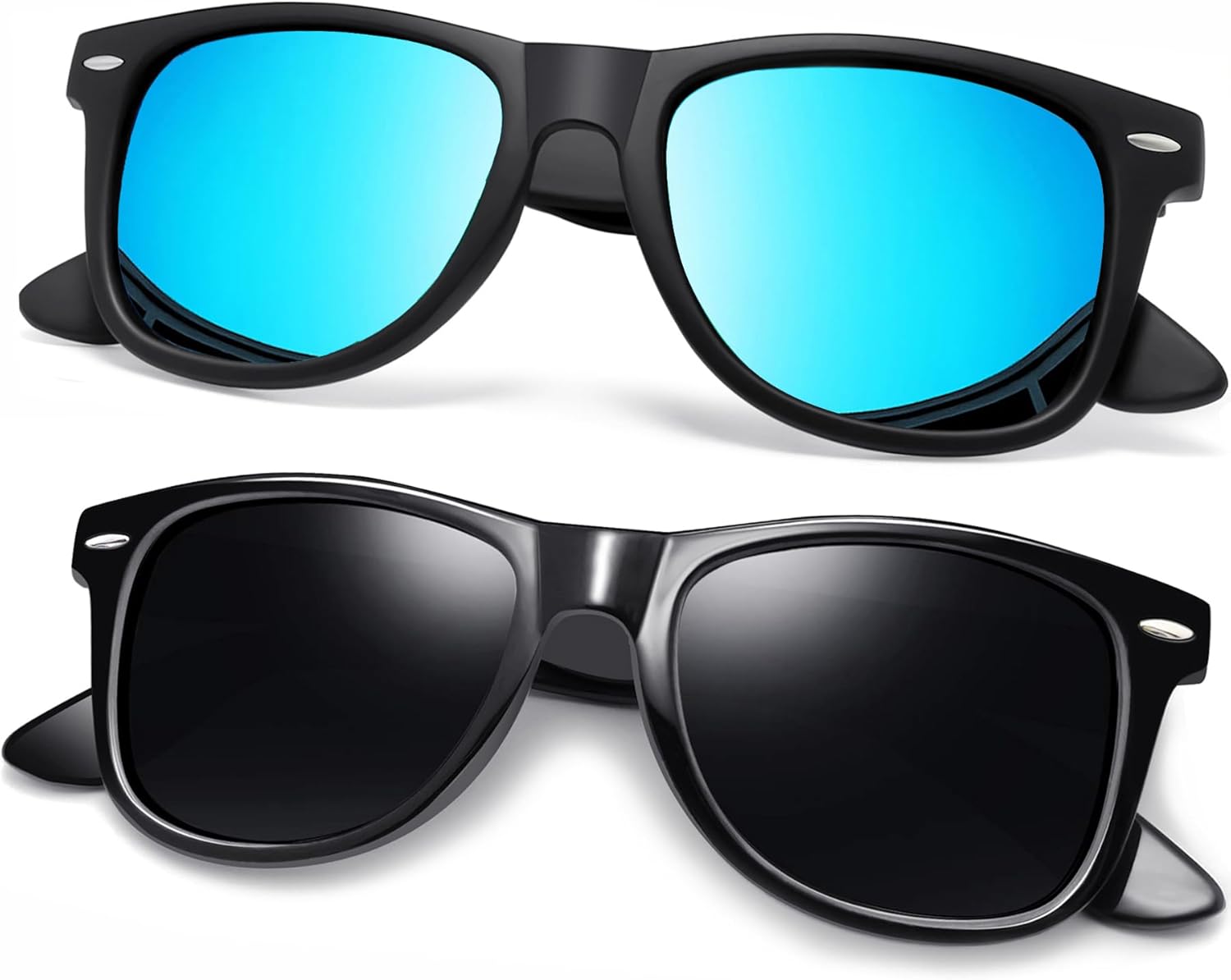 

Солнцезащитные очки Joopin Square с поляризацией и защитой от УФ-излучения. Модные дизайнерские солнцезащитные очки для мужчин и женщин, C02-gloss Black + Mirroed Blue