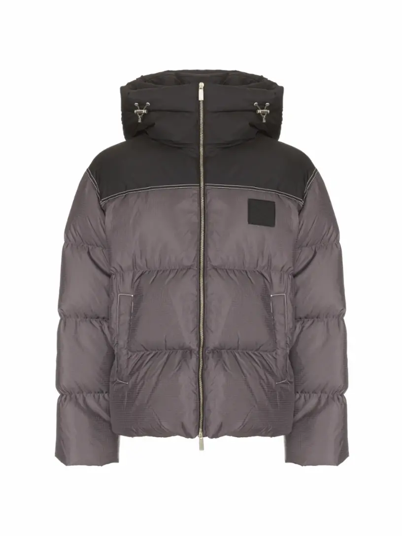 

Стеганый пуховик с логотипом Off-White, мультиколор