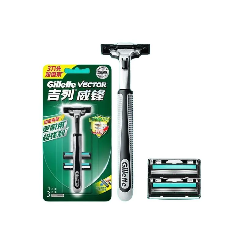 Набор бритв Mighty Razors из 4 предметов Gillette, [WeiFeng Classic]1 Knife Racks 12 Blades — фото 2
