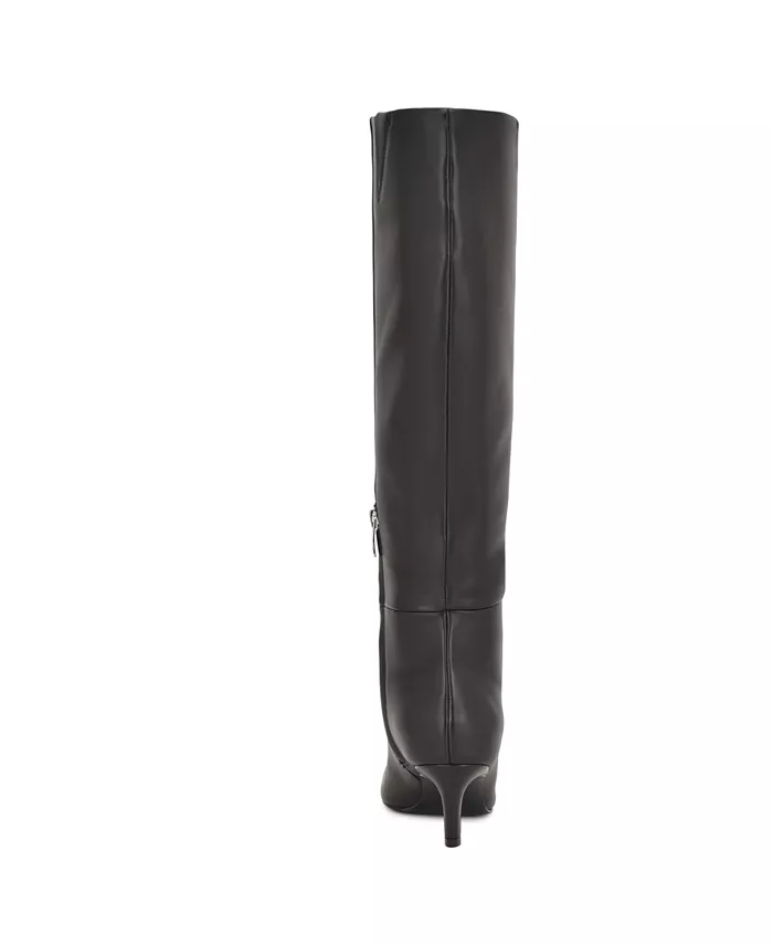Женские сапоги Caddy с широким голенищем на низком каблуке Kitten Heel Nine West, черный — фото 3