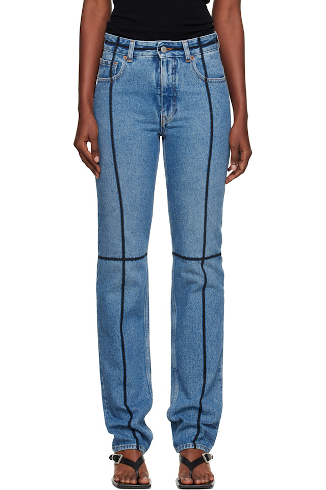 

Джинсы с пятью карманами Mm6 Maison Margiela, синий