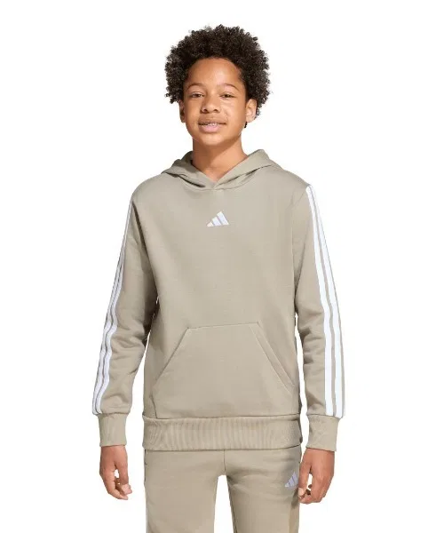 Детская кофта-худи adidas Essentials из коттона, длинный рукав, серая