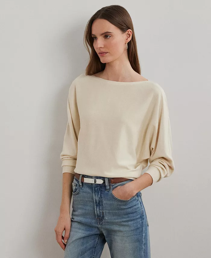 

Женский свитер с рукавами «летучая мышь» из хлопковой смеси, размеры P/XXS–XL Lauren Ralph Lauren