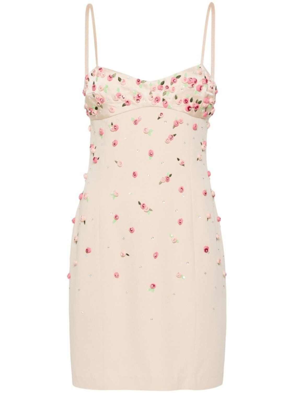 

Blumarine платье мини с цветочной аппликацией, коричневый