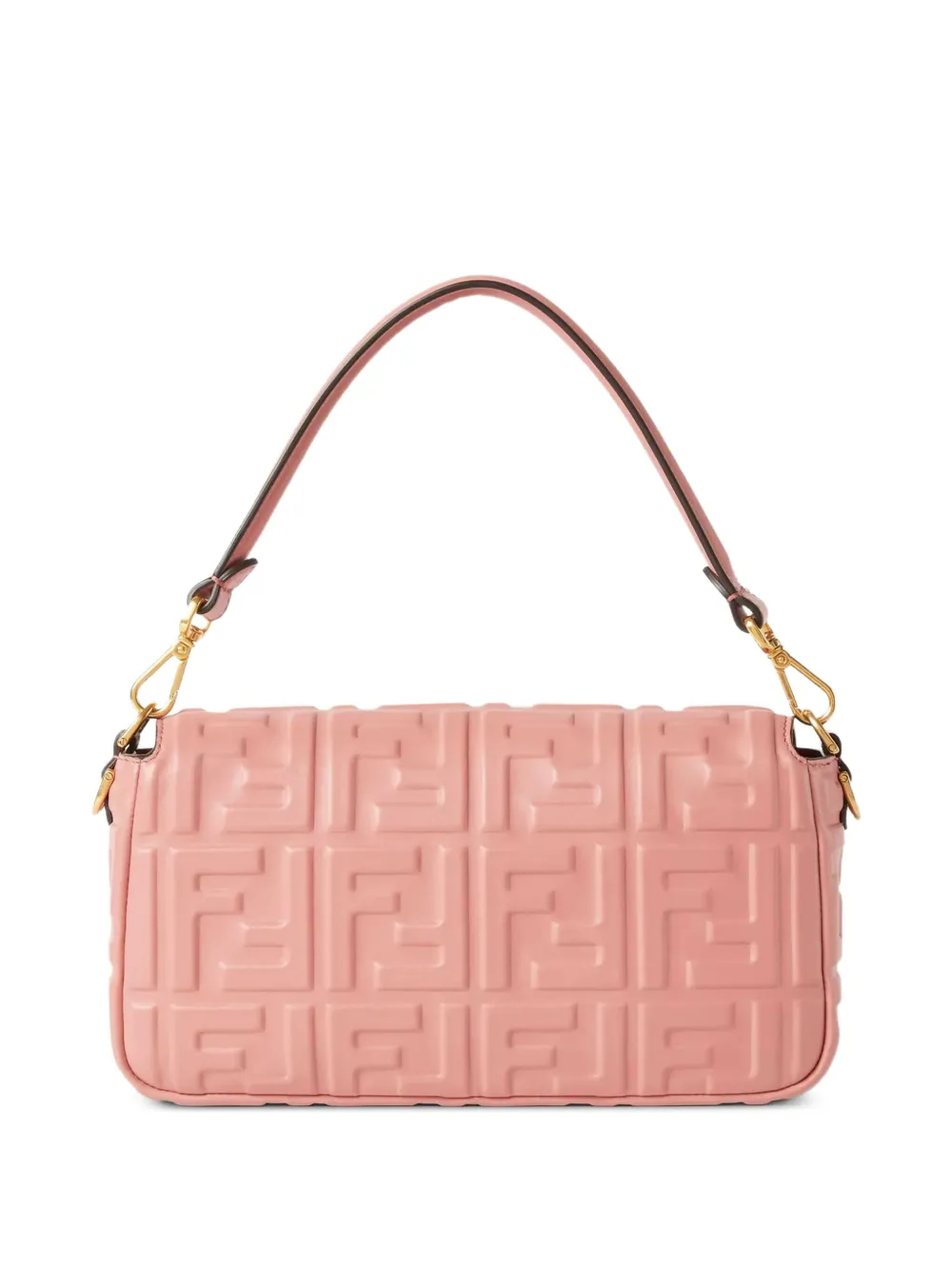 Сумка на плечо Baguette с тисненым логотипом FF Fendi, розовый — фото 3