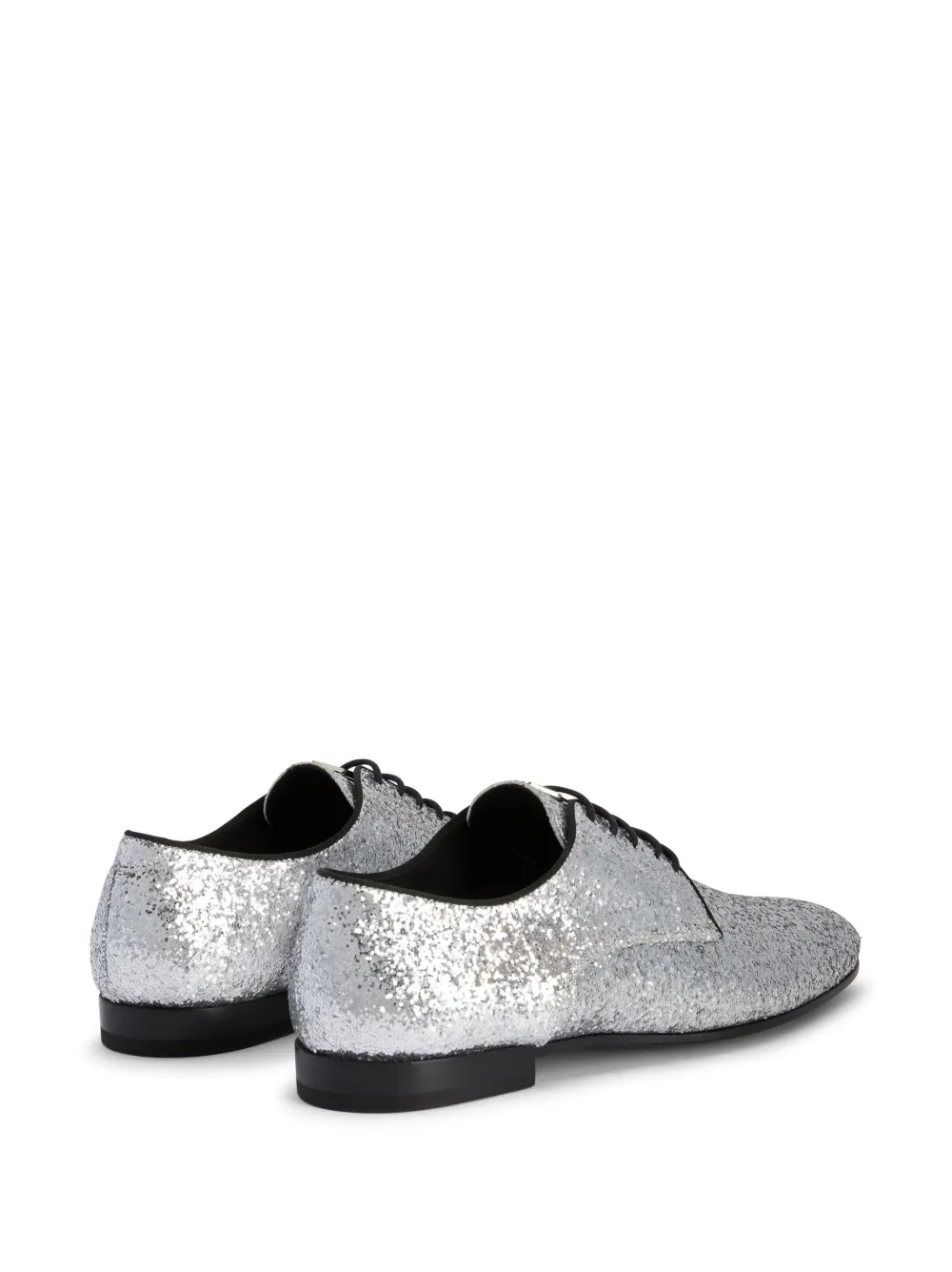Лоферы со шнуровкой и эффектом металлик Giuseppe Zanotti, серый — фото 3