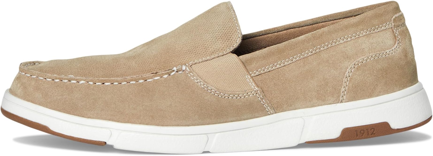 Кроссовки Nunn Bush Luca Moccasin Toe Venetian Suede Slip-On Lightweight Comfortable Loafers, цвет Stone — фото 4