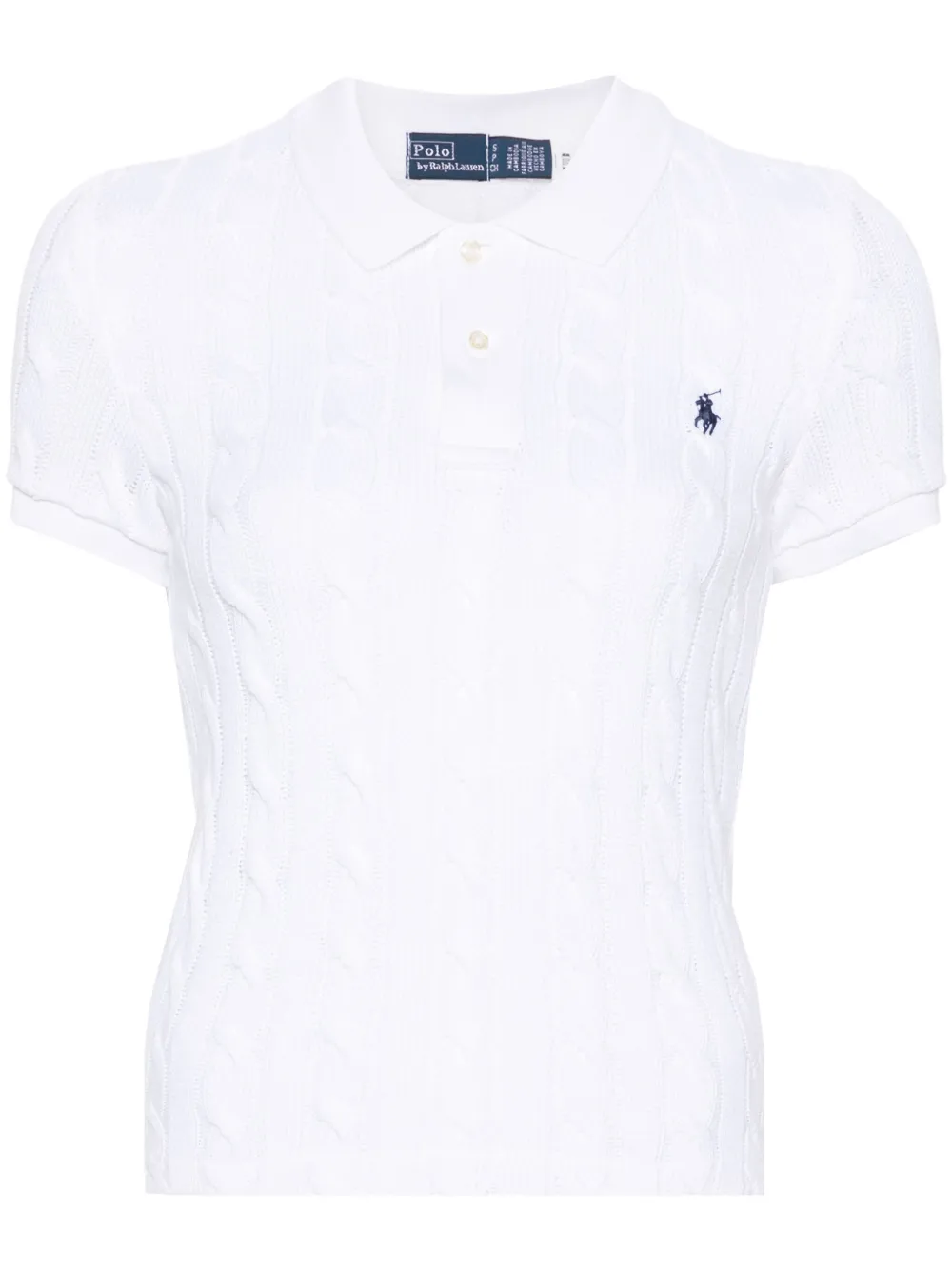 

Рубашка поло Polo Pony фактурной вязки POLO RALPH LAUREN, белый