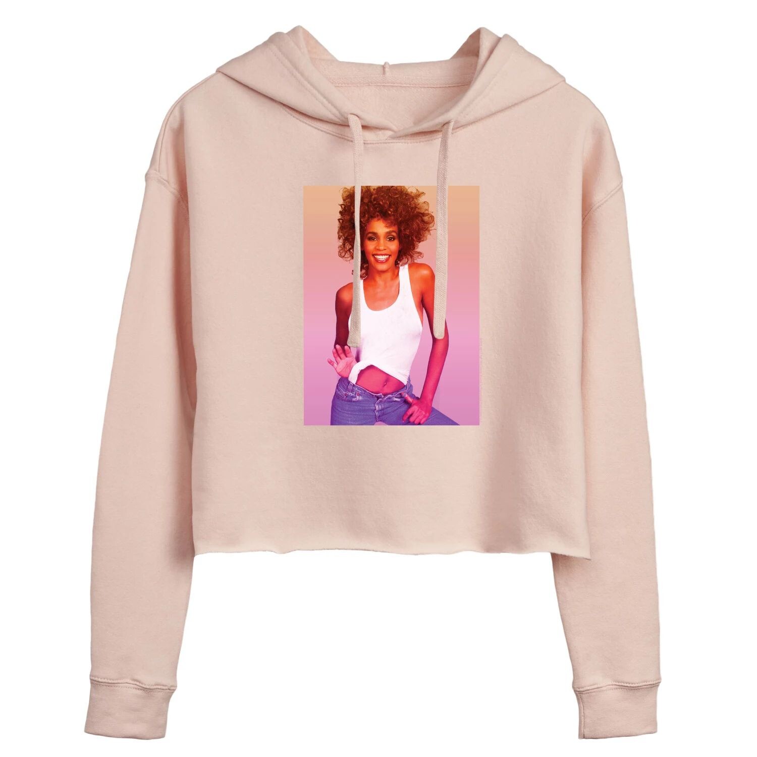 

Укороченная худи с фотографией Whitney Houston для юниоров Licensed Character, розовый