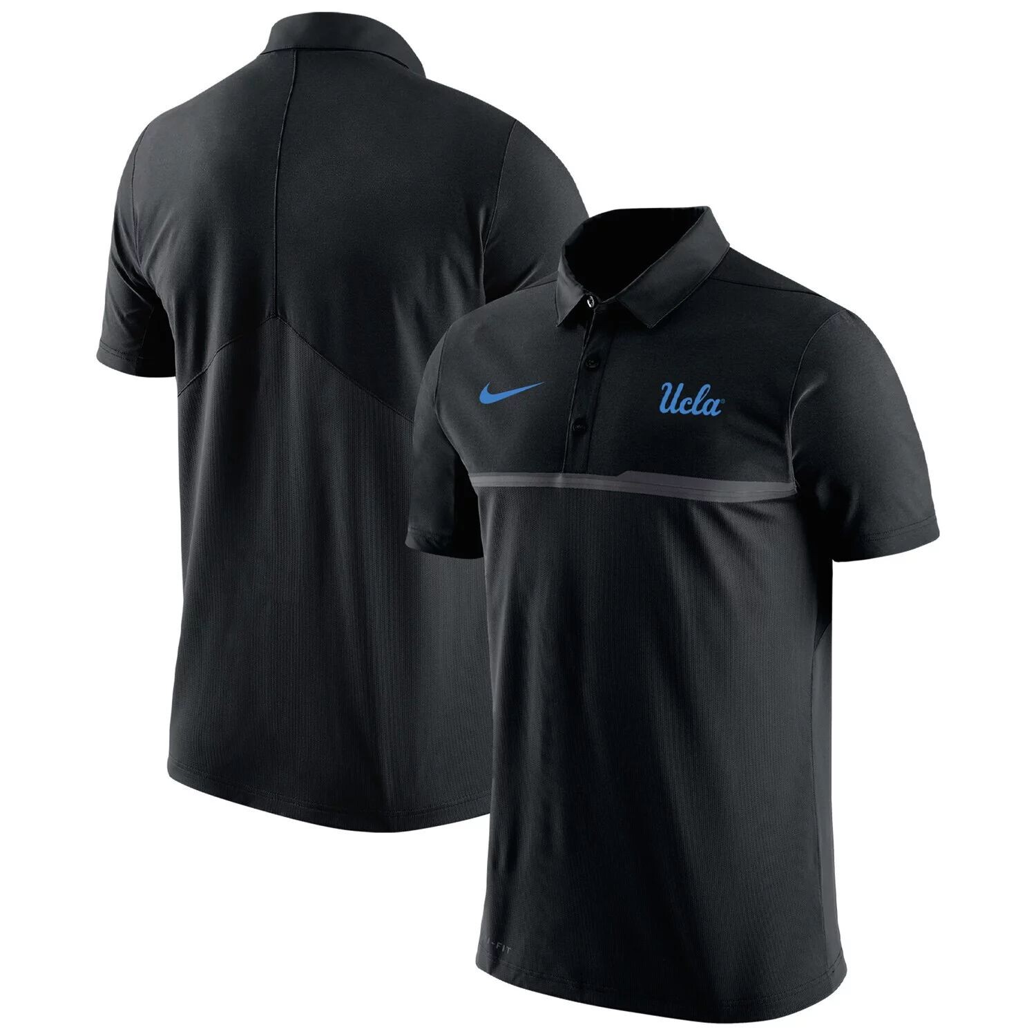 

Мужская футболка-поло черного цвета UCLA Bruins 2023 Coach Performance Nike, Черный, Мужская футболка-поло черного цвета UCLA Bruins 2023 Coach Performance Nike